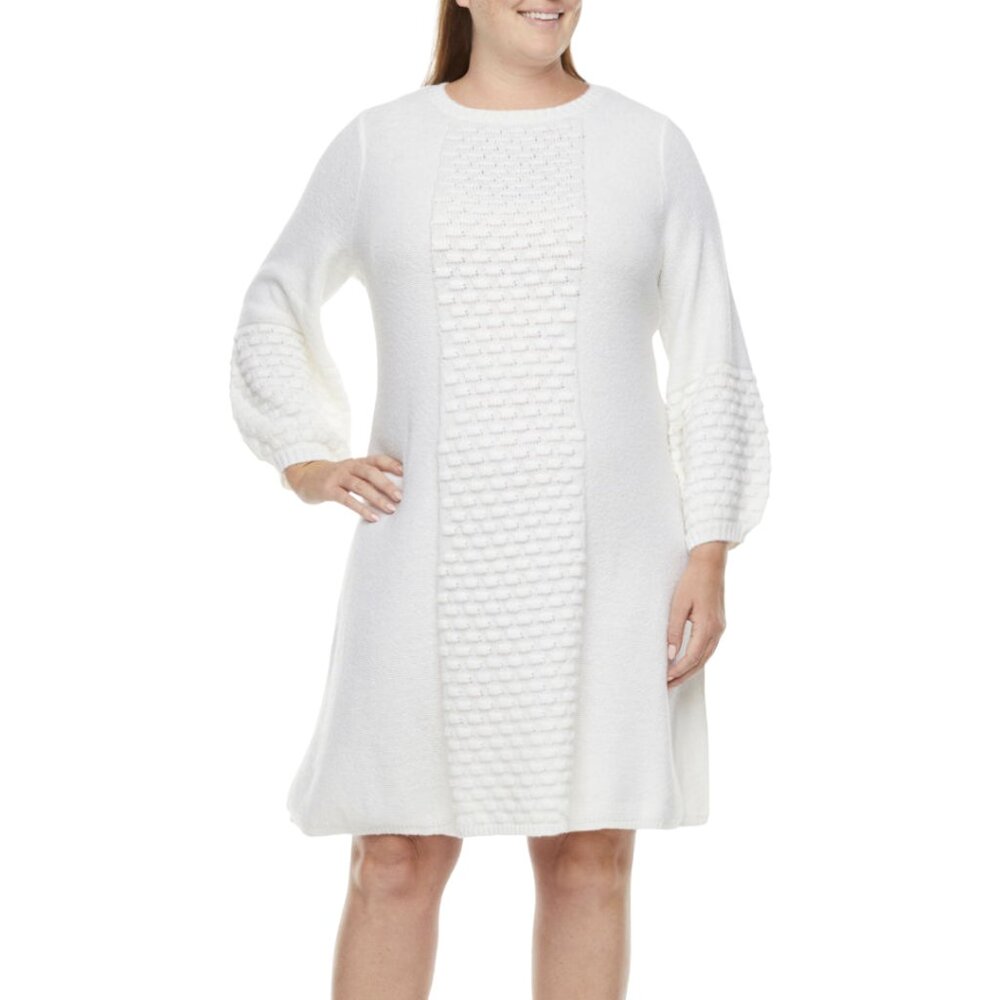 Isabel & Nina Sweater Dress Knit Texture Medium